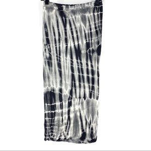 Tie Dye Bone Stretch Fitted Midi Pencil Skirt